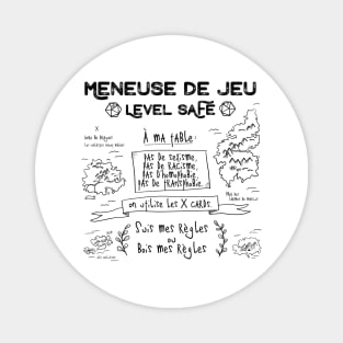 Meneuse de Jeu, level SAFE / Feminist French Roleplaying Magnet